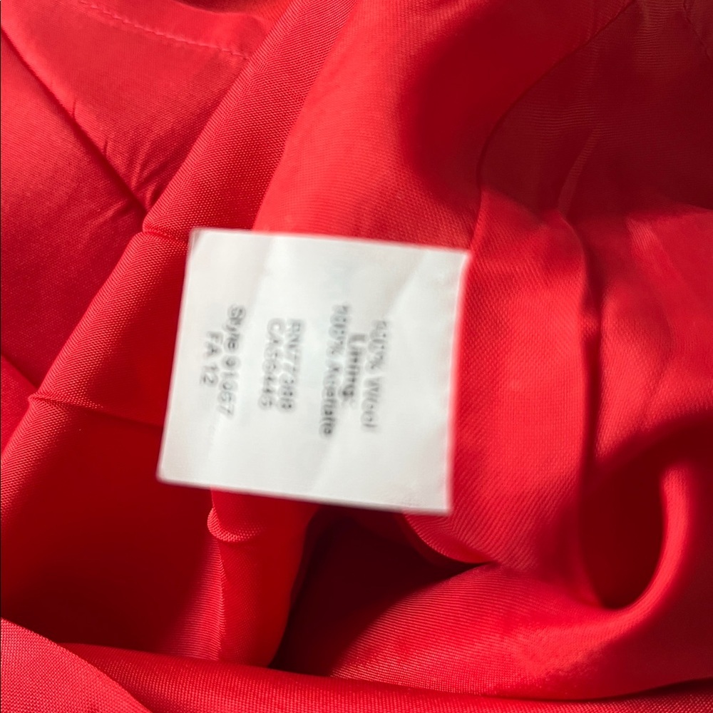 Red Cap-Sleeve Sheath Dress - Picture 8 of 11